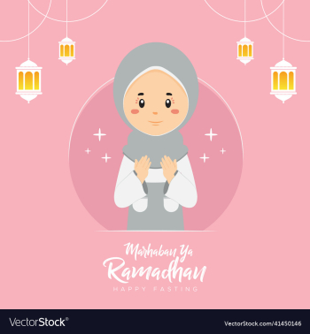 ramadhan greeting background with character ramadhan greeting background with character