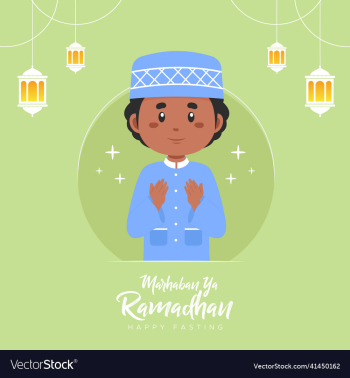 ramadhan greeting background with character ramadhan greeting background with character