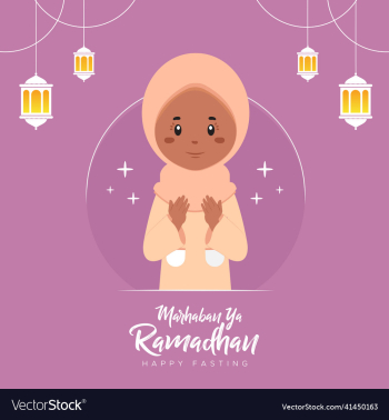 ramadhan greeting background with character ramadhan greeting background with character