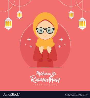 ramadhan greeting background with character ramadhan greeting background with character