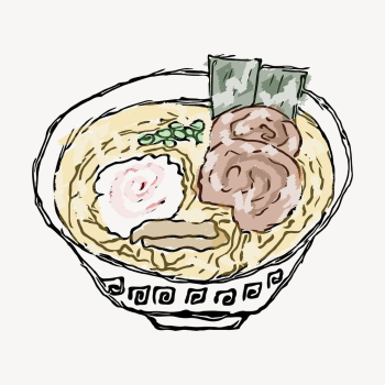 Ramen noodle bowl hand drawn, | Free Vector - rawpixel Ramen noodle bowl hand drawn, | Free Vector - rawpixel