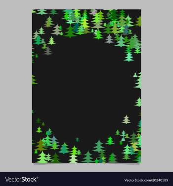 Random seasonal pine tree design brochure vector image Random seasonal pine tree design brochure vector image