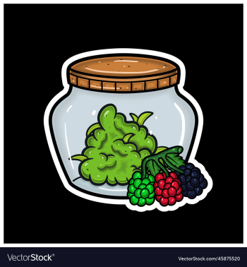 raspberries fruit flavor with cartoon mascot of