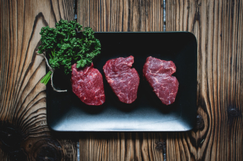 Raw beef steaks Raw beef steaks