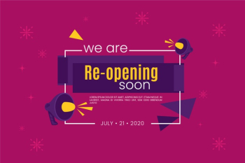 Re-opening soon banner design Free Vector Re-opening soon banner design Free Vector