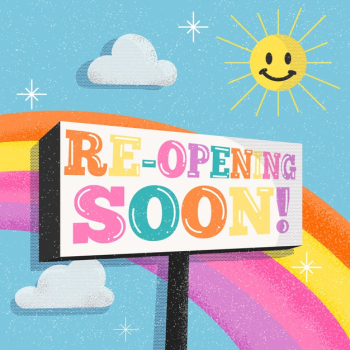 Re-opening soon banner Free Vector Re-opening soon banner Free Vector
