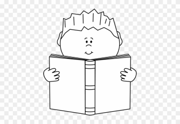 Reading A Book Clip Art Image - Read Clipart Black And White