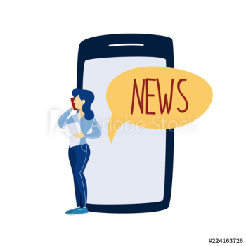 Reading breaking news and checking e-mail on smartphone Reading breaking news and checking e-mail on smartphone