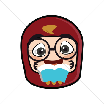 Reading daruma doll Reading daruma doll