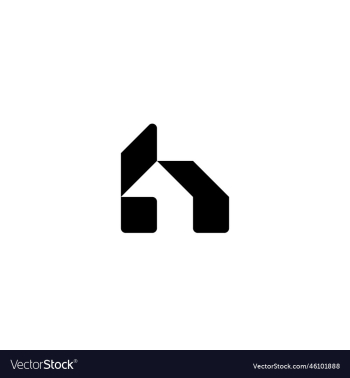 real estate letter h house logo concept