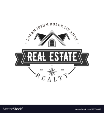 real estate logo with a modern and simple