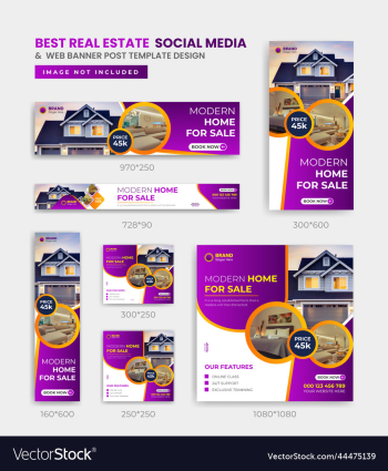 real estate web banner and business social media real estate web banner and business social media