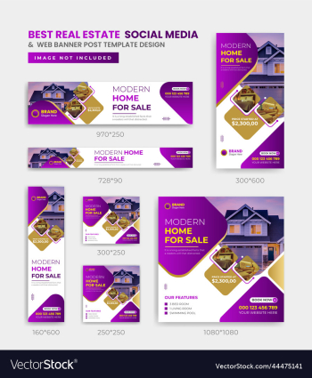 real estate web banner and business social media real estate web banner and business social media