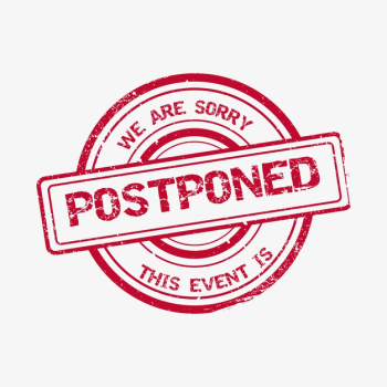Realist postponed stamp illustrated Free Vector