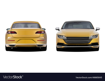 realistic 3d yellow sedan car realistic 3d yellow sedan car