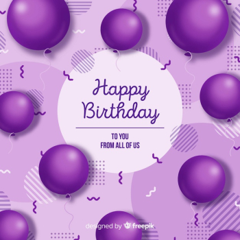 Realistic balloons birthday background Realistic balloons birthday background