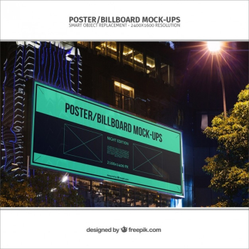 Realistic billboard mockup Realistic billboard mockup