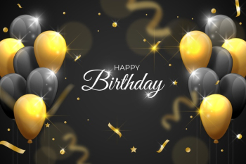 Realistic birthday background with balloons Free Vector Realistic birthday background with balloons Free Vector