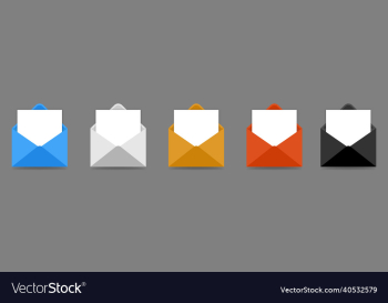 realistic blank open envelopes mockup set realistic blank open envelopes mockup set
