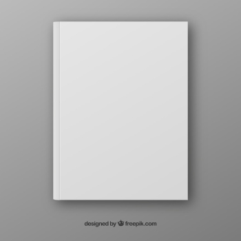 Realistic book template in front side 