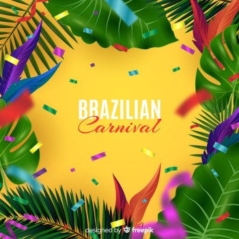 Realistic brazilian carnival background Realistic brazilian carnival background