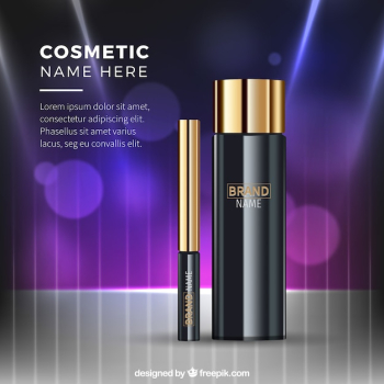 Realistic cosmetics background Realistic cosmetics background
