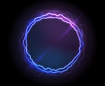 Realistic electric circle or abstract plasma round Free Vector Realistic electric circle or abstract plasma round Free Vector