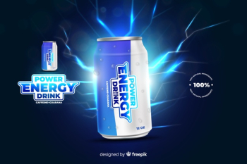 Realistic energy drink advertisement Free Vector Realistic energy drink advertisement Free Vector