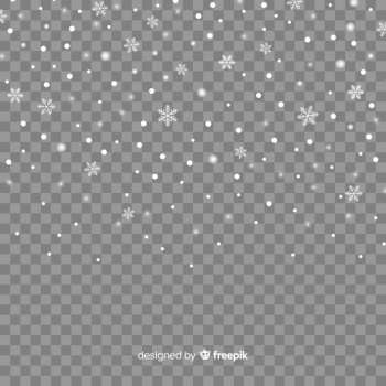 Realistic falling snowflakes in transparent background Realistic falling snowflakes in transparent background