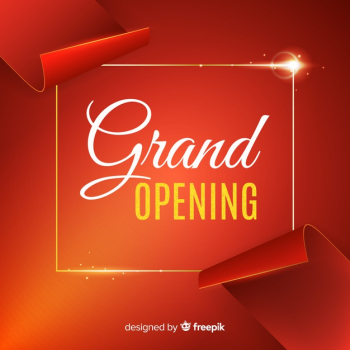 Realistic grand opening background Free Vector Realistic grand opening background Free Vector