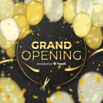 Realistic grand opening background Free Vector Realistic grand opening background Free Vector