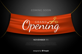 Realistic grand opening banner template Free Vector Realistic grand opening banner template Free Vector