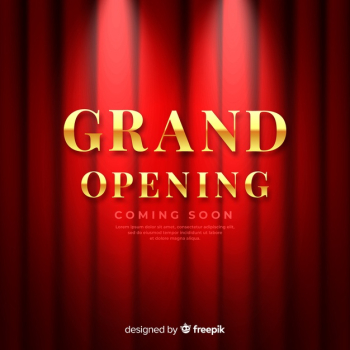 Realistic grand opening decorative background Free Vector Realistic grand opening decorative background Free Vector