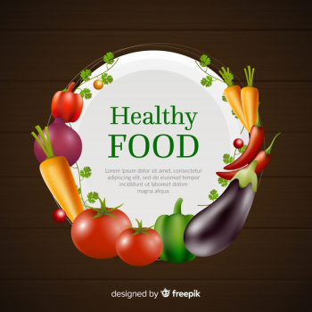 Realistic healthy food background Free Vector Realistic healthy food background Free Vector