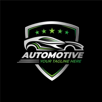 Realistic metallic car logo Free Vector