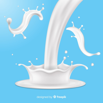 Realistic milk splash collection Free Vector Realistic milk splash collection Free Vector