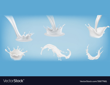 realistic milk splashes set eps 10 realistic milk splashes set eps 10