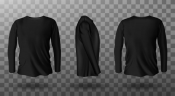 Realistic mockup of black long sleeve t-shirt Free Vector Realistic mockup of black long sleeve t-shirt Free Vector