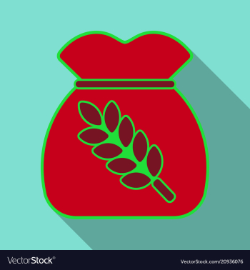 Realistic of a bag with wheat barley and sprigs vector image Realistic of a bag with wheat barley and sprigs vector image