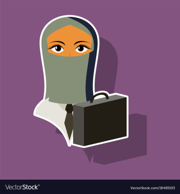 Realistic paper sticker on theme arabic business vector image Realistic paper sticker on theme arabic business vector image