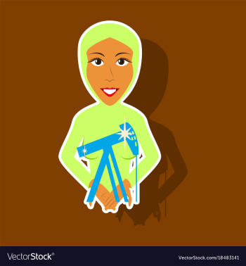 Realistic paper sticker on theme arabic business vector image Realistic paper sticker on theme arabic business vector image