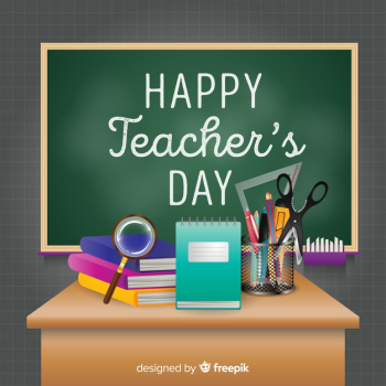 Realistic teachers day background Free Vector Realistic teachers day background Free Vector