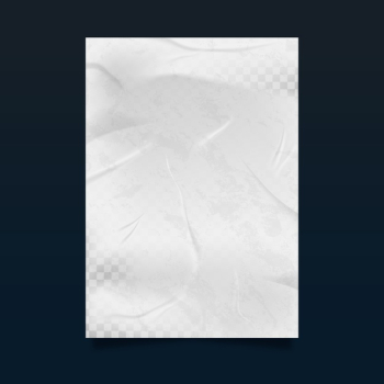 Realistic transparent crumpled poster effect Free Vector Realistic transparent crumpled poster effect Free Vector