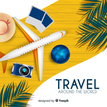 Realistic travel background Realistic travel background