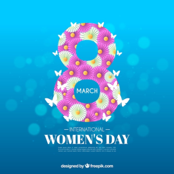 Realistic women's day background Realistic women's day background