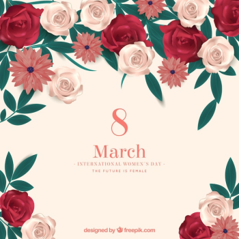 Realistic women's day background Realistic women's day background