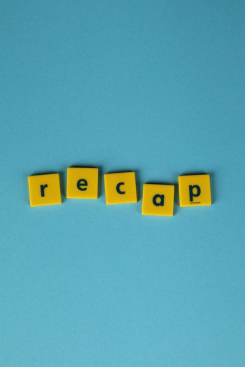 Recap Word in Yellow Letters Recap Word in Yellow Letters