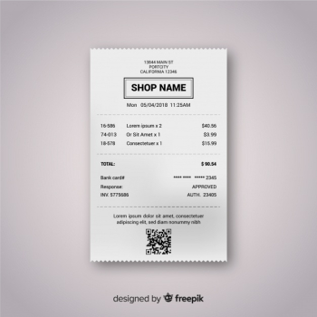 Receipt template collection with realistic design Receipt template collection with realistic design
