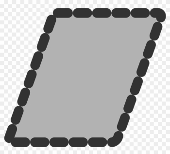 Rectangle Diamond Shape Border Grey Black - Tilted Mirror Clipart Png