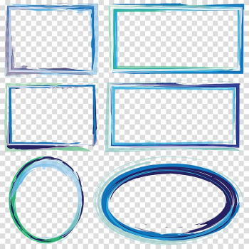 Rectangular and oval shape illustration, Watercolor painting, The blue box to pull the drift free science fiction transparent background PNG clipart